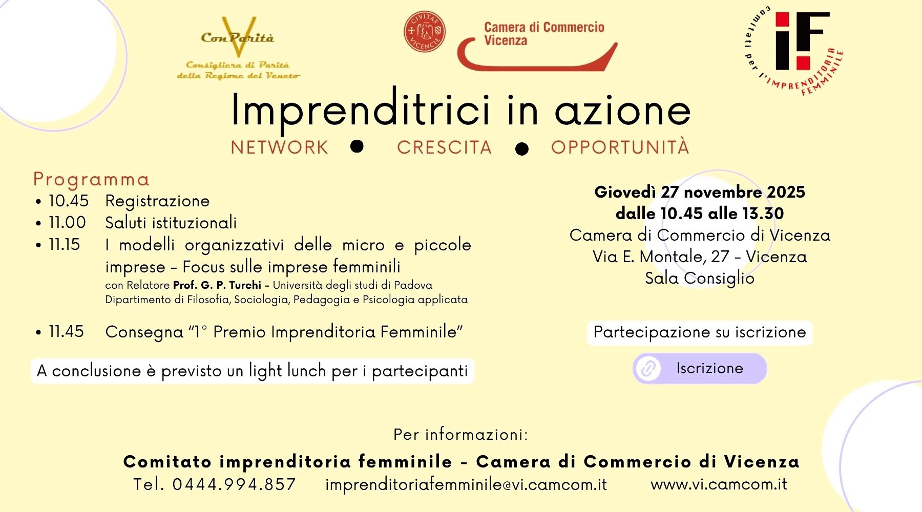 Incontro IMPRENDITRICI IN AZIONE network, crescita