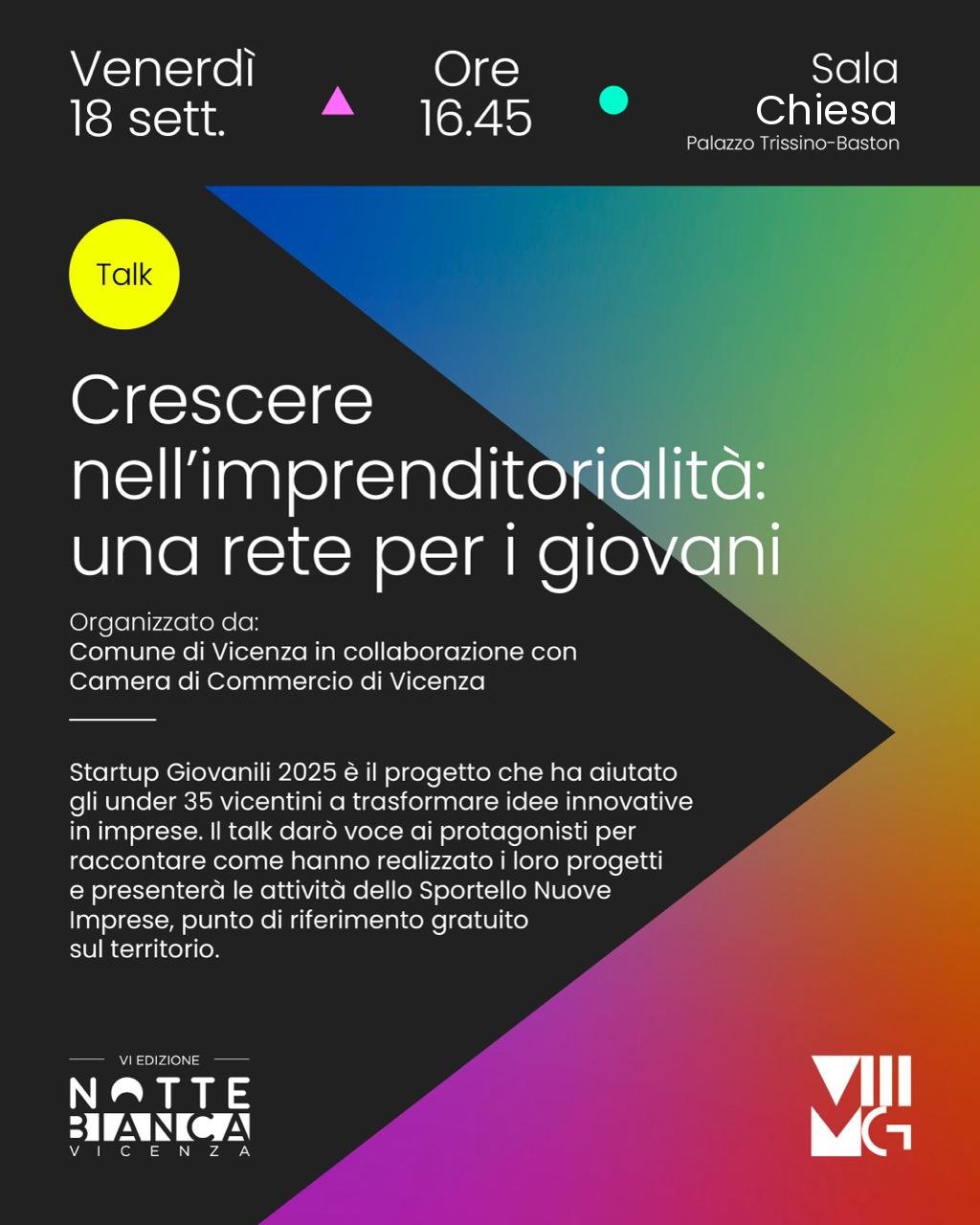Giovani e impresa: VENERDÌ 18 settembre alle 16.45