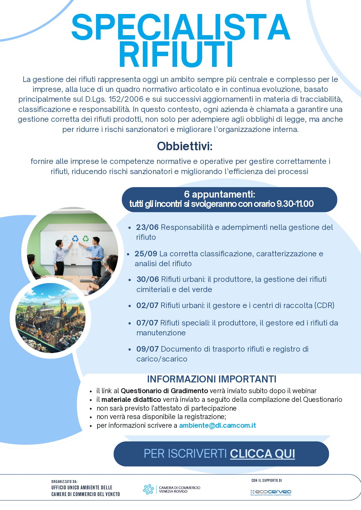 Incontri formativi aperti alle imprese del Veneto
